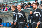 Dennis Antamo (kesk.) Veikkausliigan ottelussa HJK-Ilves 11.5.2017. Kuva: Olli Jantunen 