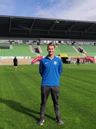 Joona Kontinen Hietalahden jalkapallostadionilla 11.9.2022. Kuva: Olli Jantunen